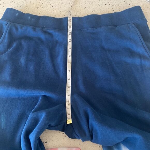 Lands’ End Serious Sweats Tie Dye Rainbow Blue Sweat Pants Women’s Large (14-16) - Picture 12 of 13